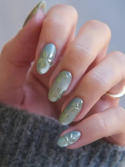 unghie fiori autunno